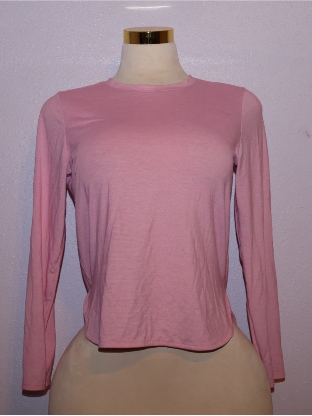 Athletic Works Light Pink Long-Sleeve Crewneck Top